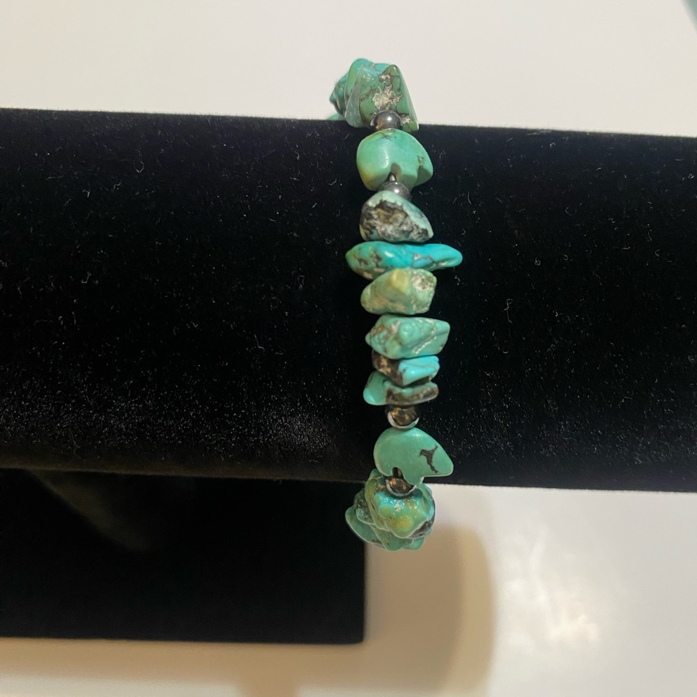 Turquoise Stone With Indian Bear Bracelet